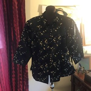 Due per Due 24” Long satin oriental design jacket